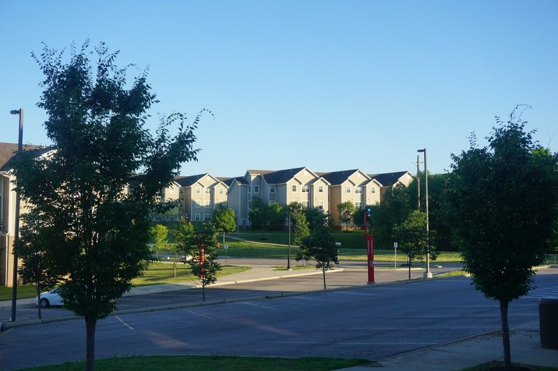 The school's dormitory area - where campers are staying