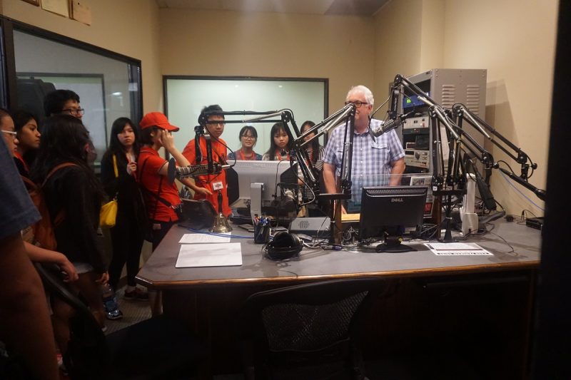 Excited about the school's recording studio for Music majors