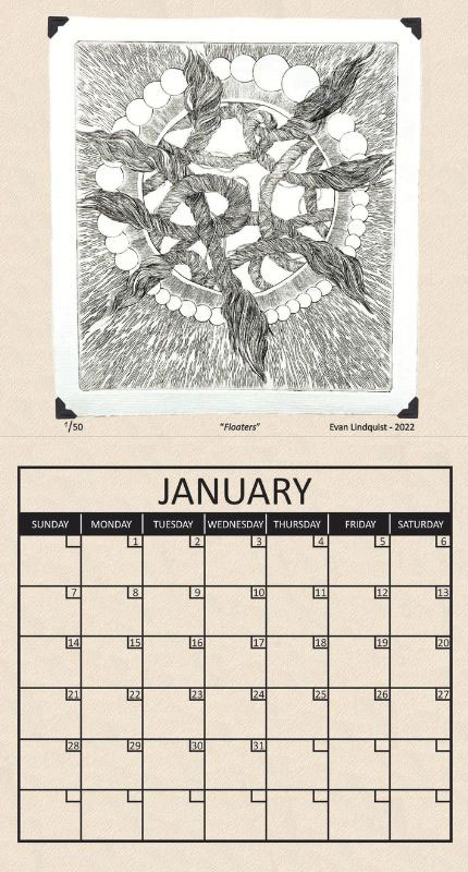 2024 Calendarwith "Floaters" by Evan Lindquist