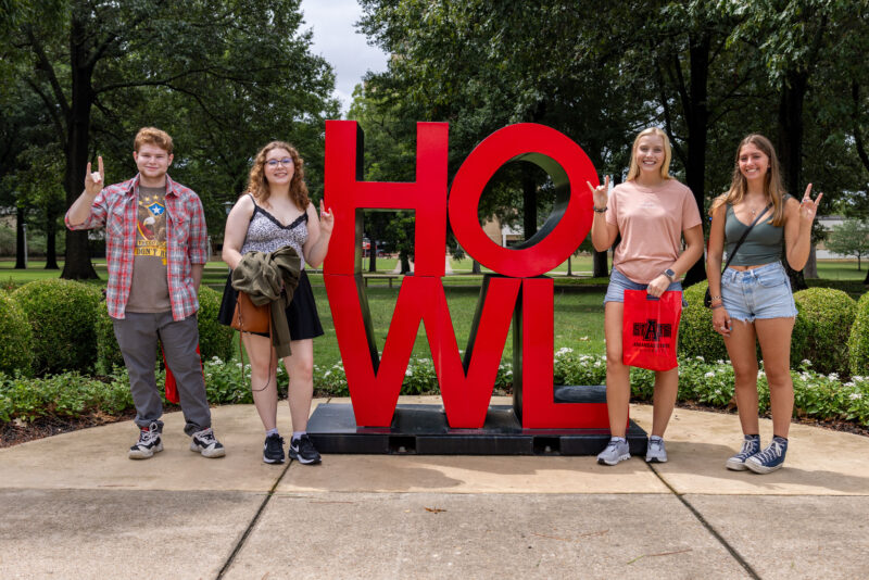 Students visiting Arkansas State University