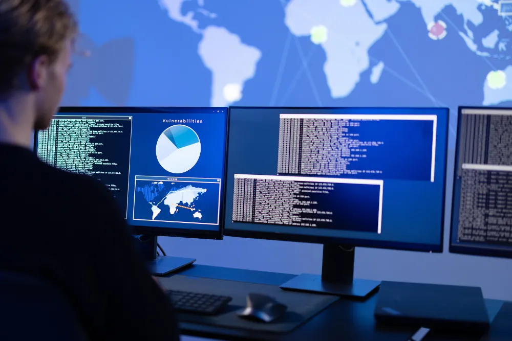 A-State students practicing in a SOC cybersecurity environment